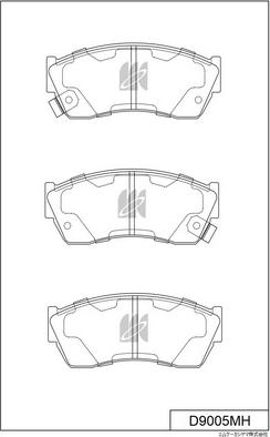 MK Kashiyama D9005MH - Brake Pad Set, disc brake www.autospares.lv