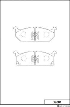 MK Kashiyama D9001 - Тормозные колодки, дисковые, комплект www.autospares.lv