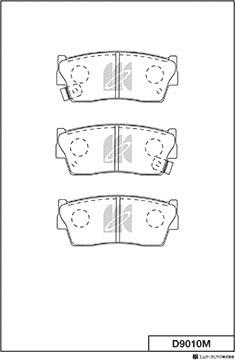 MK Kashiyama D9010M - Brake Pad Set, disc brake www.autospares.lv