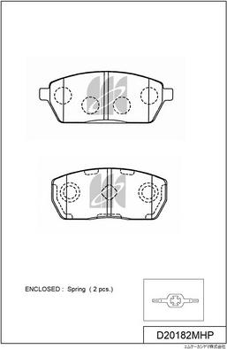 MK Kashiyama D9017P - Bremžu uzliku kompl., Disku bremzes www.autospares.lv