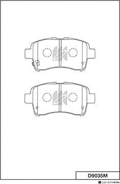 MK Kashiyama D9035M - Bremžu uzliku kompl., Disku bremzes www.autospares.lv