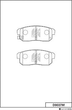 MK Kashiyama D9037M - Bremžu uzliku kompl., Disku bremzes www.autospares.lv