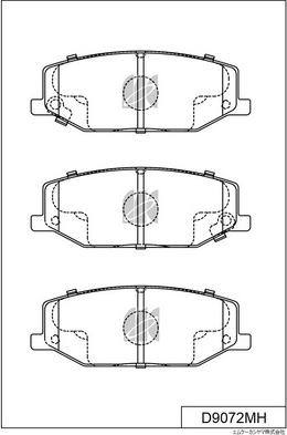 Nipparts J360803 - Brake Pad Set, disc brake www.autospares.lv