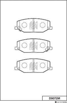 MK Kashiyama D9072M - Brake Pad Set, disc brake www.autospares.lv