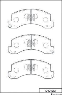 MK Kashiyama D4049M - Bremžu uzliku kompl., Disku bremzes www.autospares.lv