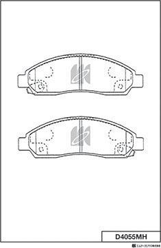 MK Kashiyama D4055MH - Bremžu uzliku kompl., Disku bremzes www.autospares.lv