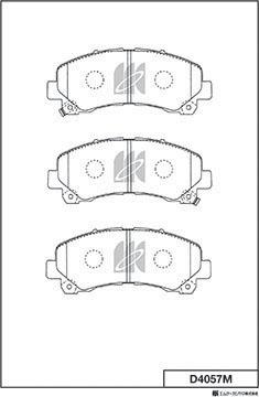 MK Kashiyama D4057M - Bremžu uzliku kompl., Disku bremzes www.autospares.lv