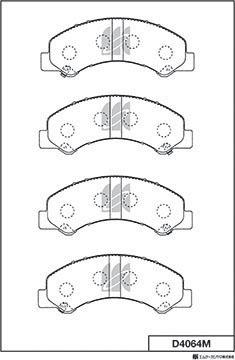 MK Kashiyama D4064M - Bremžu uzliku kompl., Disku bremzes www.autospares.lv