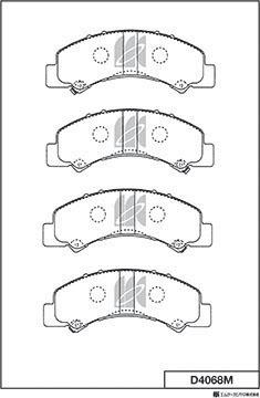 MK Kashiyama D4068M - Bremžu uzliku kompl., Disku bremzes www.autospares.lv