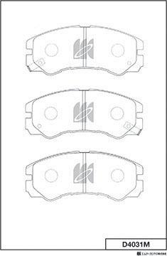 MK Kashiyama D4031M - Bremžu uzliku kompl., Disku bremzes www.autospares.lv