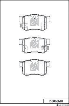 MK Kashiyama D5066MH - Brake Pad Set, disc brake www.autospares.lv