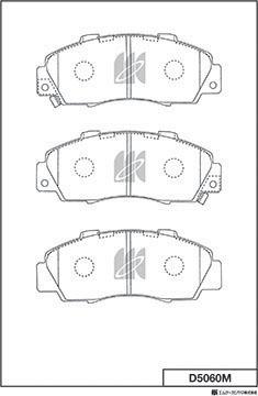 MK Kashiyama D5060M - Brake Pad Set, disc brake www.autospares.lv