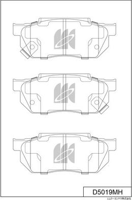 MK Kashiyama D5019MH - Тормозные колодки, дисковые, комплект www.autospares.lv