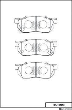 MK Kashiyama D5019M - Тормозные колодки, дисковые, комплект www.autospares.lv