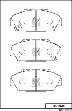 MK Kashiyama D5085M - Bremžu uzliku kompl., Disku bremzes www.autospares.lv