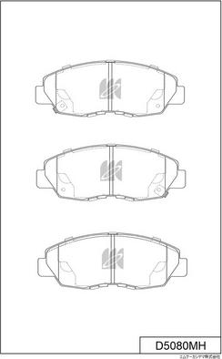 MK Kashiyama D5080MH - Bremžu uzliku kompl., Disku bremzes www.autospares.lv