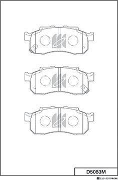 MK Kashiyama D5083M - Тормозные колодки, дисковые, комплект www.autospares.lv