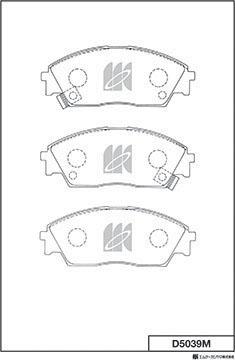 MK Kashiyama D5039M - Brake Pad Set, disc brake www.autospares.lv