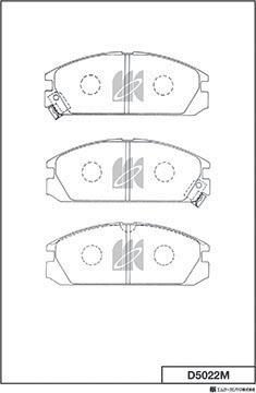 MK Kashiyama D5022M - Тормозные колодки, дисковые, комплект www.autospares.lv