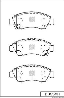 MK Kashiyama D5073MH - Brake Pad Set, disc brake www.autospares.lv