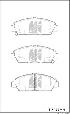 MK Kashiyama D5077MH - Bremžu uzliku kompl., Disku bremzes www.autospares.lv