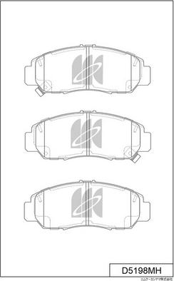 MK Kashiyama D5198MH - Bremžu uzliku kompl., Disku bremzes www.autospares.lv