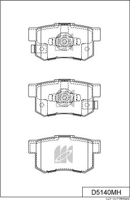 MK Kashiyama D5140MH - Тормозные колодки, дисковые, комплект www.autospares.lv