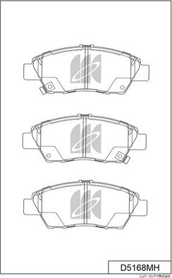 MK Kashiyama D5168MH - Bremžu uzliku kompl., Disku bremzes autospares.lv