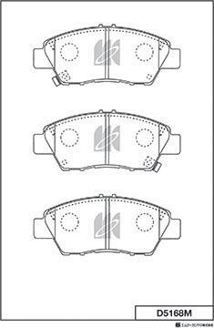 MK Kashiyama D5168M - Bremžu uzliku kompl., Disku bremzes www.autospares.lv