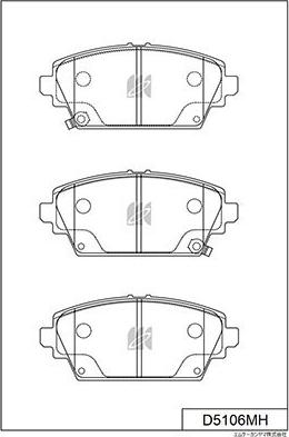 MK Kashiyama D5106MH - Bremžu uzliku kompl., Disku bremzes autospares.lv