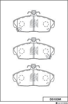 MK Kashiyama D5103M - Bremžu uzliku kompl., Disku bremzes www.autospares.lv