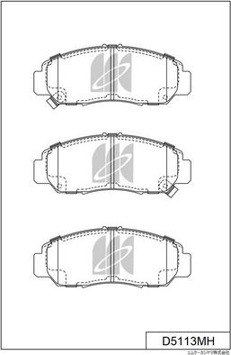 MK Kashiyama D5113MH - Brake Pad Set, disc brake www.autospares.lv