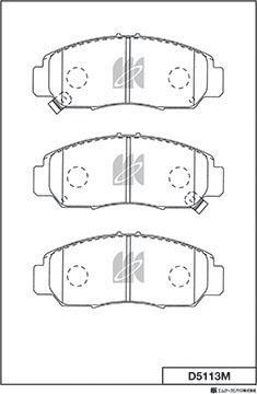 MK Kashiyama D5113M - Тормозные колодки, дисковые, комплект www.autospares.lv