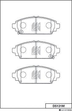 MK Kashiyama D5131M - Bremžu uzliku kompl., Disku bremzes www.autospares.lv