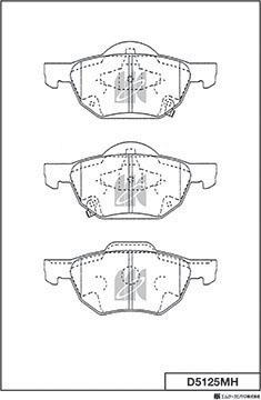 MK Kashiyama D5125MH - Bremžu uzliku kompl., Disku bremzes www.autospares.lv