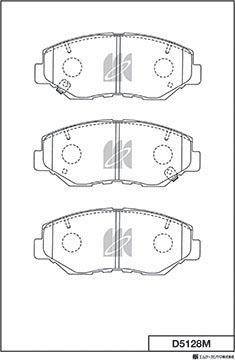 MK Kashiyama D5128M - Brake Pad Set, disc brake www.autospares.lv