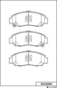 MK Kashiyama D5122MH - Brake Pad Set, disc brake www.autospares.lv