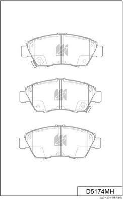 MK Kashiyama D5174MH - Bremžu uzliku kompl., Disku bremzes www.autospares.lv