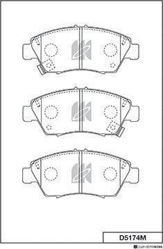 MK Kashiyama D5174M - Bremžu uzliku kompl., Disku bremzes www.autospares.lv