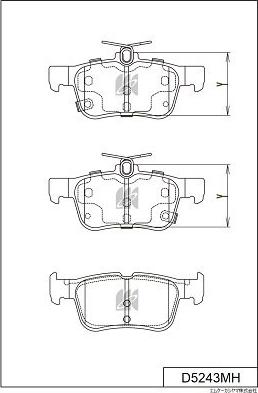 MK Kashiyama D5243MH - Bremžu uzliku kompl., Disku bremzes www.autospares.lv