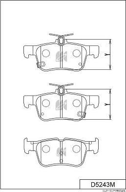 MK Kashiyama D5243M - Bremžu uzliku kompl., Disku bremzes www.autospares.lv