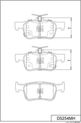 MK Kashiyama D5254MH - Bremžu uzliku kompl., Disku bremzes www.autospares.lv