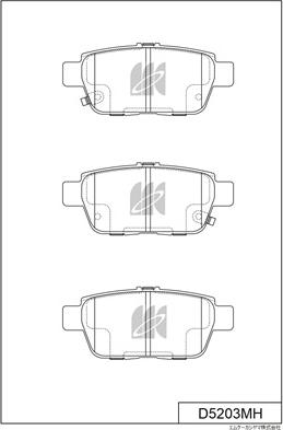 MK Kashiyama D5203MH - Bremžu uzliku kompl., Disku bremzes www.autospares.lv