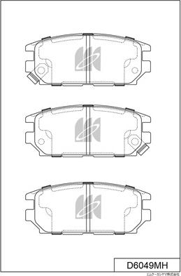 MK Kashiyama D6049MH - Bremžu uzliku kompl., Disku bremzes www.autospares.lv