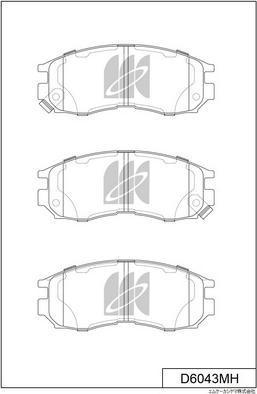 MK Kashiyama D6043MH - Bremžu uzliku kompl., Disku bremzes www.autospares.lv