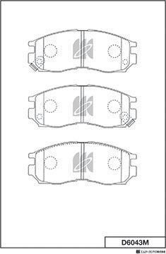 MK Kashiyama D6043M - Bremžu uzliku kompl., Disku bremzes autospares.lv