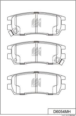 MK Kashiyama D6054MH - Brake Pad Set, disc brake www.autospares.lv