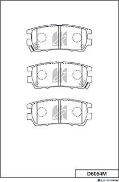 MK Kashiyama D6054M - Brake Pad Set, disc brake www.autospares.lv