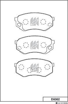 MK Kashiyama D6062 - Bremžu uzliku kompl., Disku bremzes www.autospares.lv