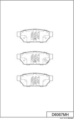 MK Kashiyama D6067MH - Bremžu uzliku kompl., Disku bremzes www.autospares.lv